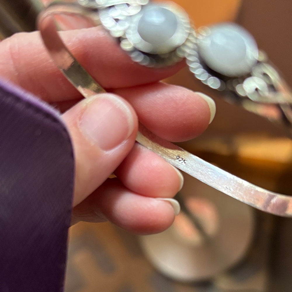 Sterling Silver Moonstone Bracelet - Picture 3 of 6